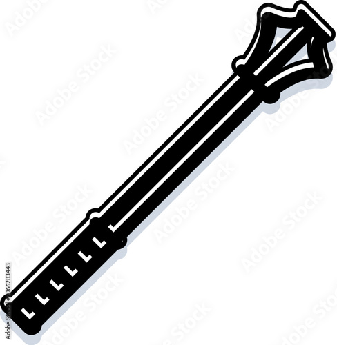 Canvas Print Medieval bludgeon weapon designed as an icon of power, authority, and strength,
