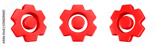 setting gear icon 3d render