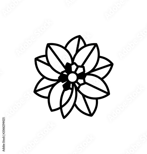 Black and white floral design