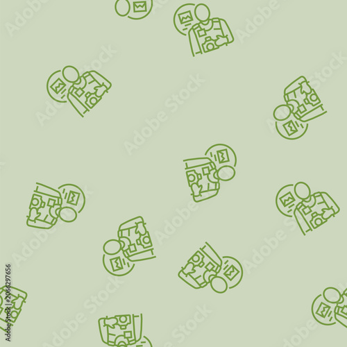 Fotografie photojournalist news media vector line seamless pattern photojournalist news med