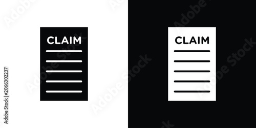 Foto Insurance Claim icon elements in flat style for projects