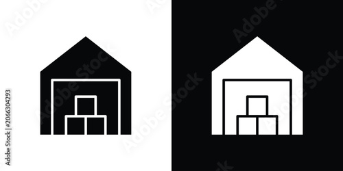 Tableau sur toile Warehouse icon elements in flat style for projects