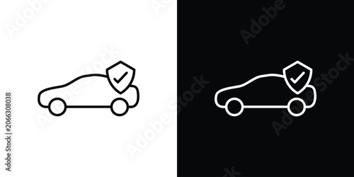 Auto insurance icon elements for projects and designs
