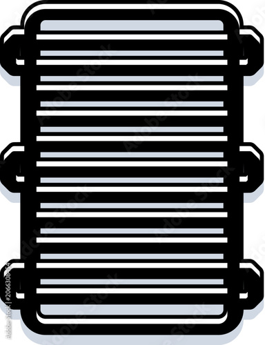 Obraz na plátně Spine board for emergency medical services, providing rigid support and patient