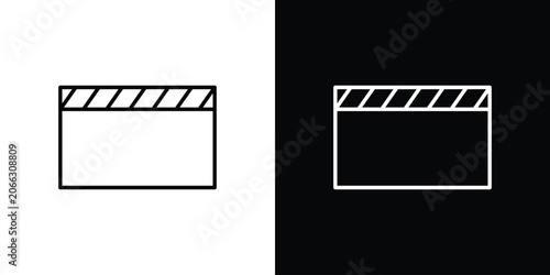 Tableau sur toile Film clapperboard icon elements for projects and designs