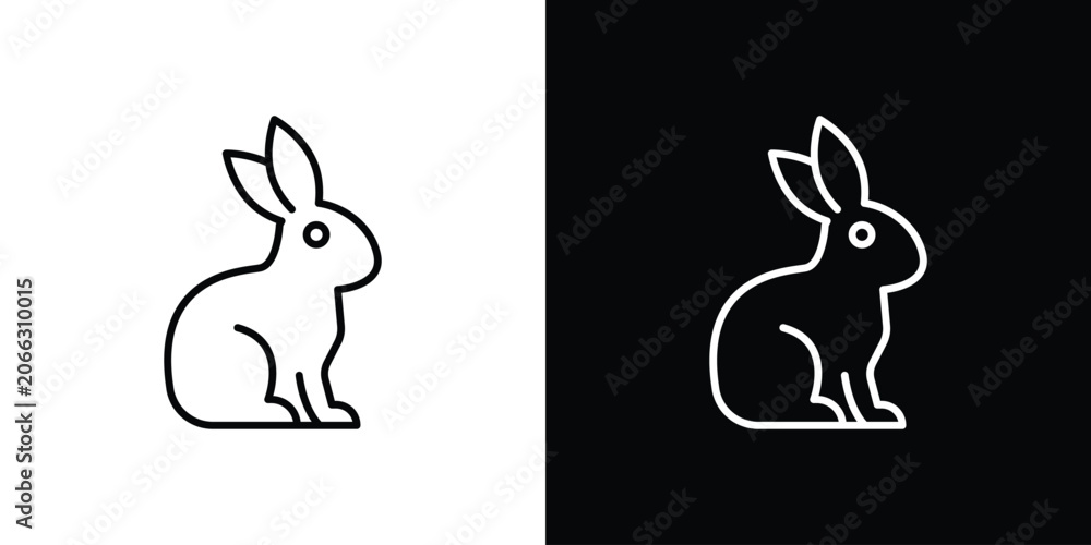 Obraz premium Rabbit icon elements for projects and designs