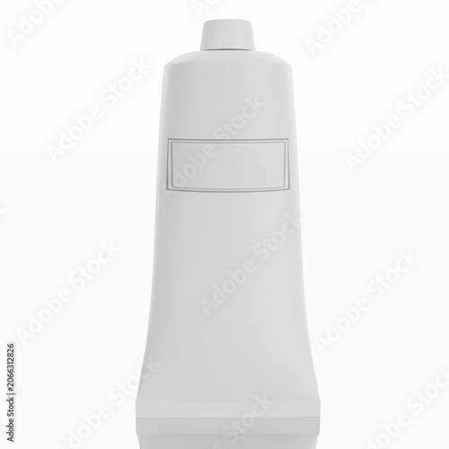 Modello 3D di Tubo in plastica per crema o shampoo isolato su sfondo bianco