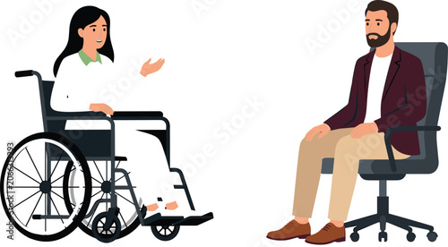 Diverse businesswomen group vector illustration featuring successful corporate female characters standing together in stylish formal office clothing