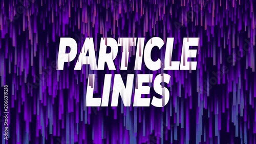 Abstract Purple Particle Lines Digital Rain Background