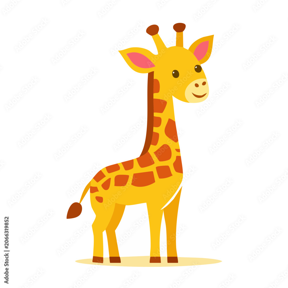 Obraz premium Cute cartoon giraffe illustration