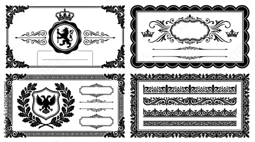 Black and white certificate templates.