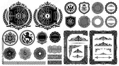 Vintage Emblems and Badges Collection.