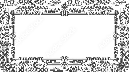 Ornate rectangular decorative frame border.