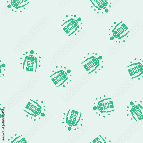 Photography athlete exaggerated muscles vector glyph seamless pattern athlete exaggerated mu