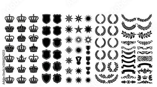 Various Crown and Star Designs.