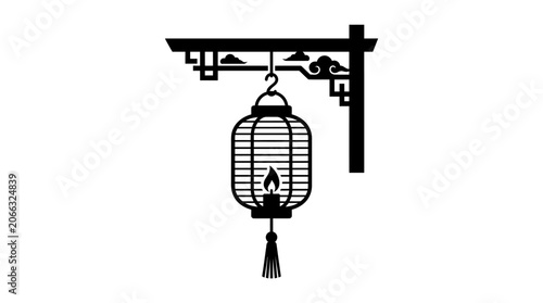 Traditional Chinese Hanging Lantern Decoration.
