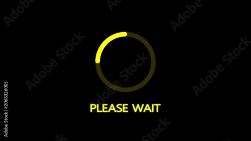 please wait circle loading progress bar animation