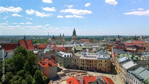 Aerial view of Lublin city Poland