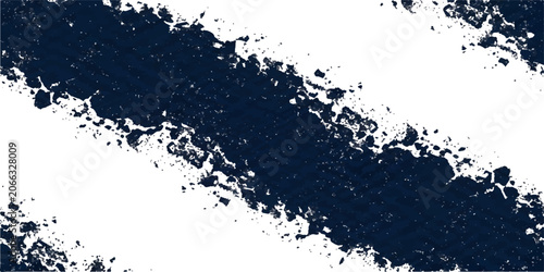 Abstract streaks of dark blue ink on a white background, creating a textured and dynamic visual effect.