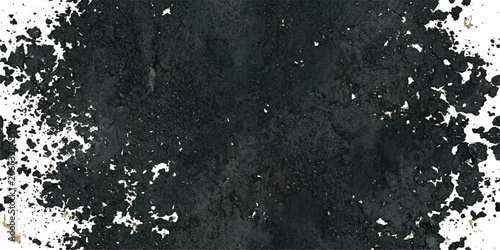 Tableau sur toile A dynamic explosion of black powder dust creates an abstract, gritty texture, hinting at chaos and raw energy