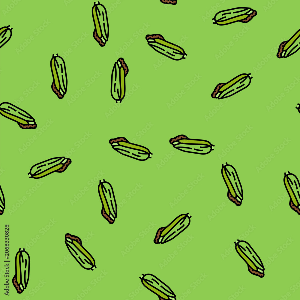 Fototapeta premium corn cob plant vector seamless pattern corn cob plant sign illustration