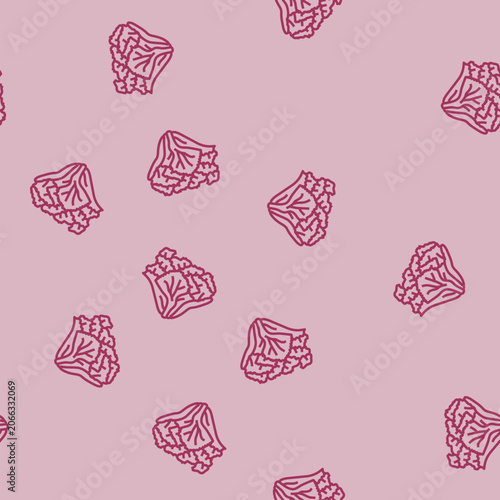 Foto escarole salad food vector line seamless pattern escarole salad food sign illust