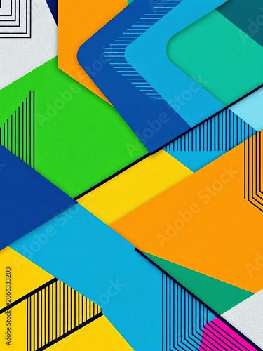 Geometric patterns with abstract shapes and lines, shapes, imaginative