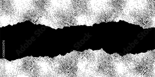 Fotografie A stark black gap slices through a textured background, suggestive of ripped paper or a dark abyss, creating a powerful visual representation of separation or a void