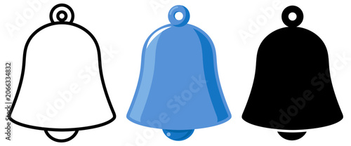 Notification Bell Icon Set for App Alert and Reminder UI Design