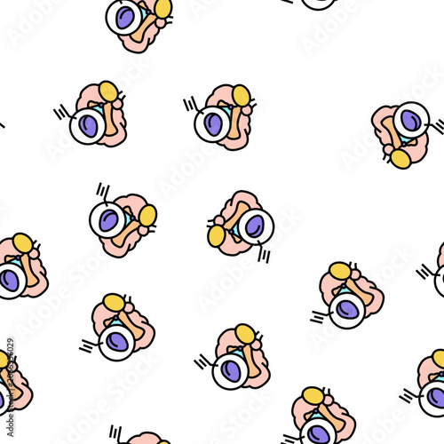 Obraz na plátně pineal gland endocrinology vector seamless pattern pineal gland endocrinology si