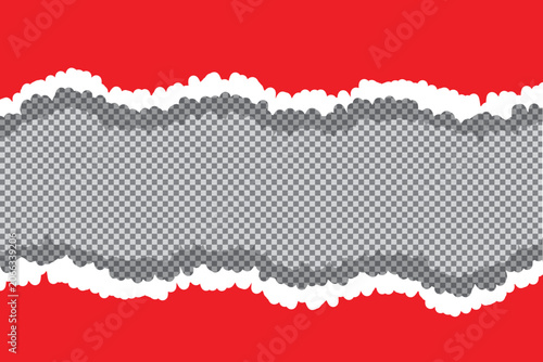 Torn paper edge with transparent background vector illustration