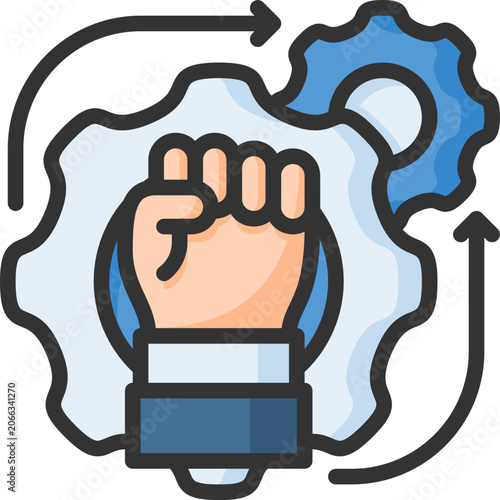Animated workflow automation icon