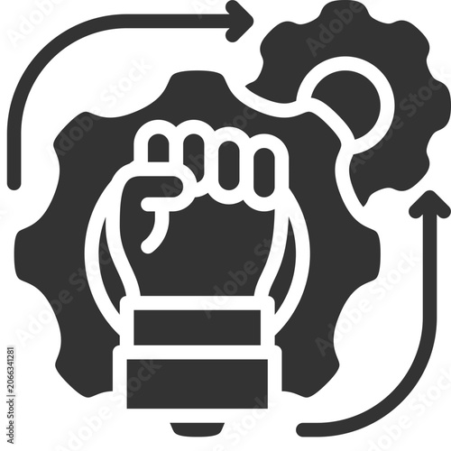 Animated workflow automation icon