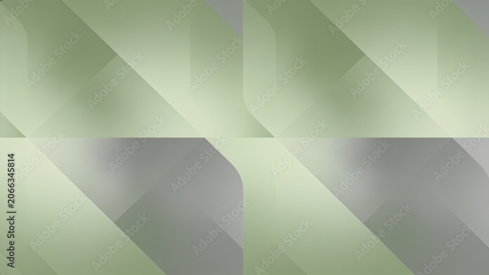 Fototapeta premium Abstract geometric seamless pattern with muted mint green and gray diagonal shapes featuring subtle grain texture