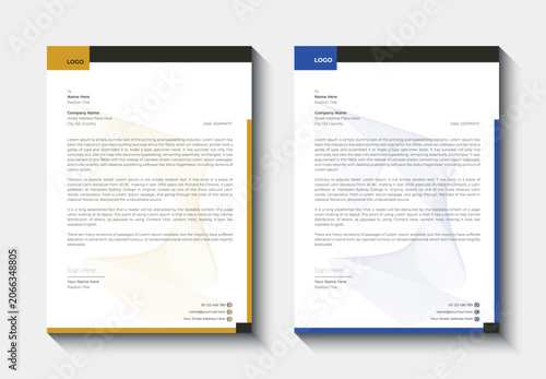 vector business letterhead template design