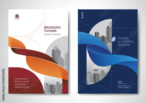 Template vector design for Brochure, AnnualReport, Magazine, Poster, Corporate Presentation, Portfolio, Flyer, infographic, layout modern size A4, Front and back, Easy to use and edit.