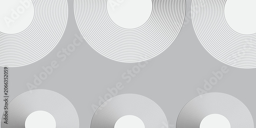 Fotografie Abstract white glowing geometric lines on gray background
