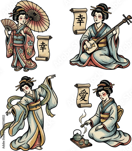 set geisha tattoo 03