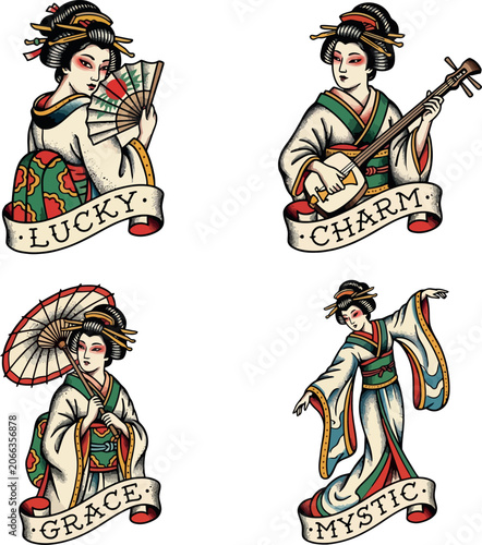 set geisha tattoo 01
