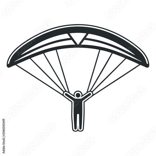 vector-illustration-of-a-black-and-white-of-a-para. 