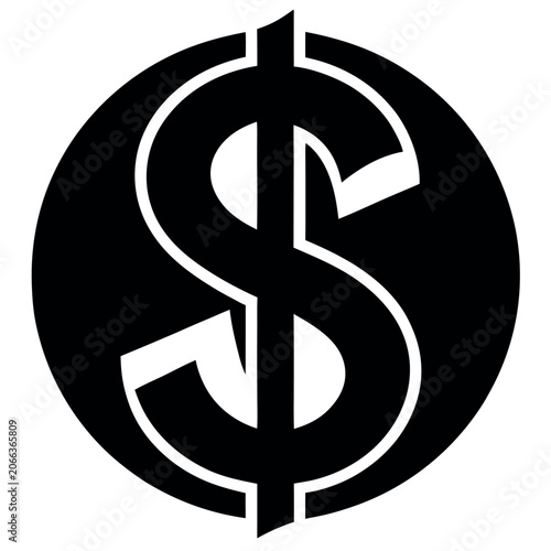 vector silhouette a dollar-icon