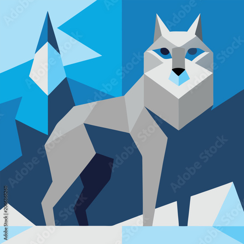 wolf in the snow