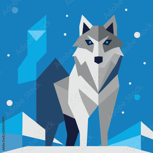 wolf in the snow