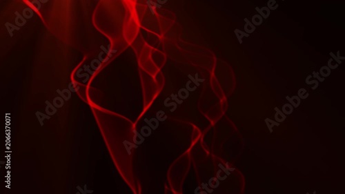 Abstract Red Light Flow Animation Background with Glowing Energy Waves Dynamic Motion Graphics Technology Visual Effects Design