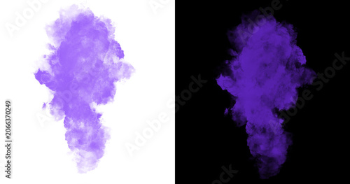 Photos Light Purple Lavender Smoke Cloud Isolated on White and Black Background, Holi F