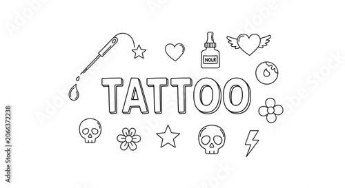 Tattoo designs and symbols collection.