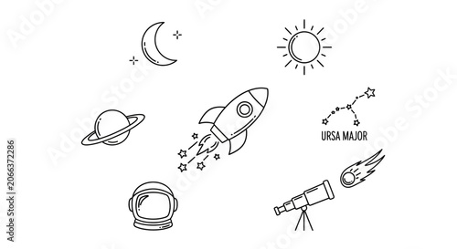 Rocket ship blasting into space.