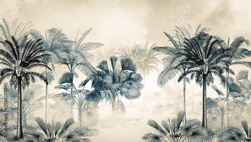 grunge background with palm