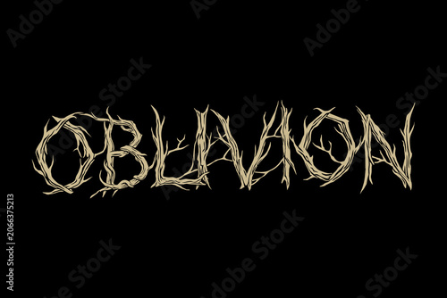 Tableau sur toile Oblivion - Brutal Organic Pagan Lettering Design