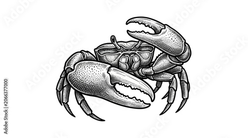 Fotografi Detailed illustration of a crab.